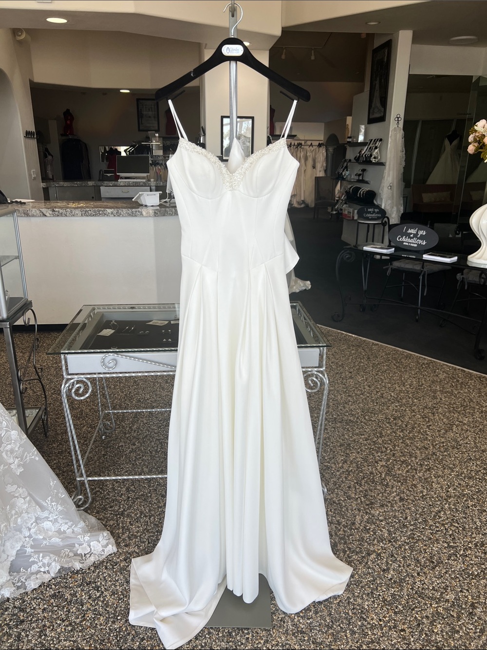 Mori Lee Ivory Satin Wedding Gown